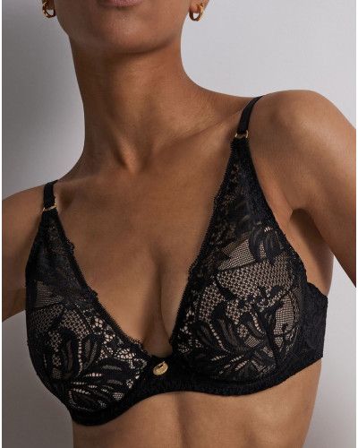 Plunge bra Aubade Gold Pleasure (Black Light)
