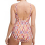 Underwired one-piece swimsuit Chantelle Devotion (Red Ikat)