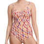 Underwired one-piece swimsuit Chantelle Devotion (Red Ikat)