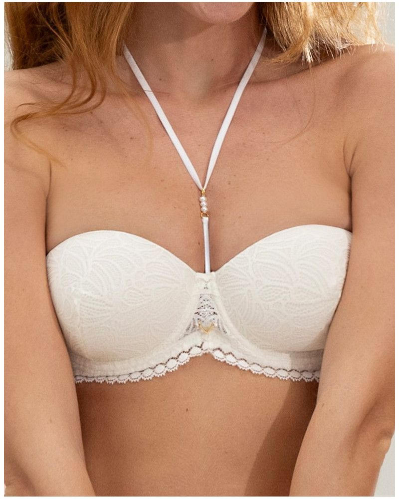 Strapless removable bra Antigel Atelier Séduction (Ecru Nacre)