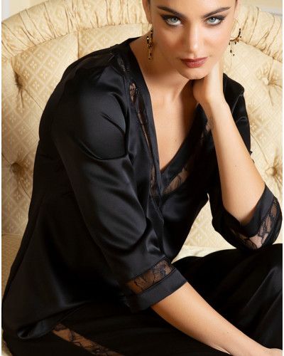 Chaqueta de seda Lise Charmel Adorable en Sexy (Negro)