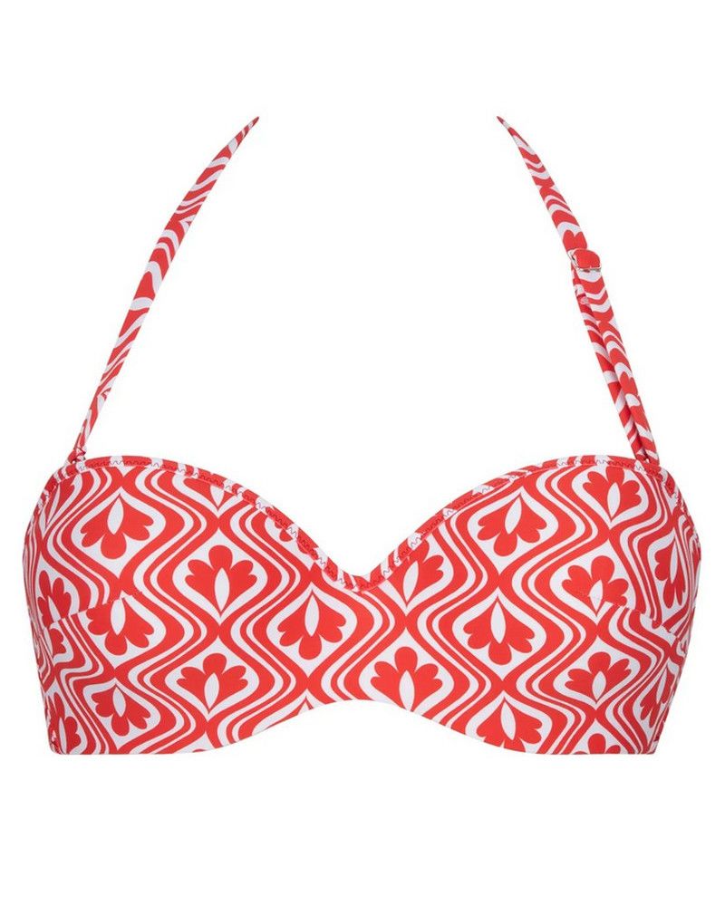 Padded bandeau bath bra Antigel La Relax (Corail Relax)