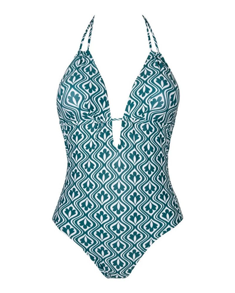 One-piece swimsuit support Antigel La Relax (Vert Relax)