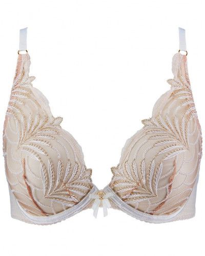Triangle bra with underwire Aubade Hypnolove (Gold Feather)