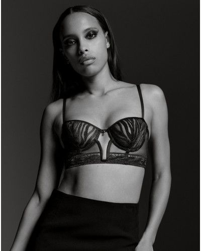 Soutien-gorge bustier Aubade Wild Pulse (Blue Sensation)