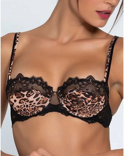 Soutien-gorge corbeille plunge Lise Charmel Fauve Amour (Ambre Panthère)