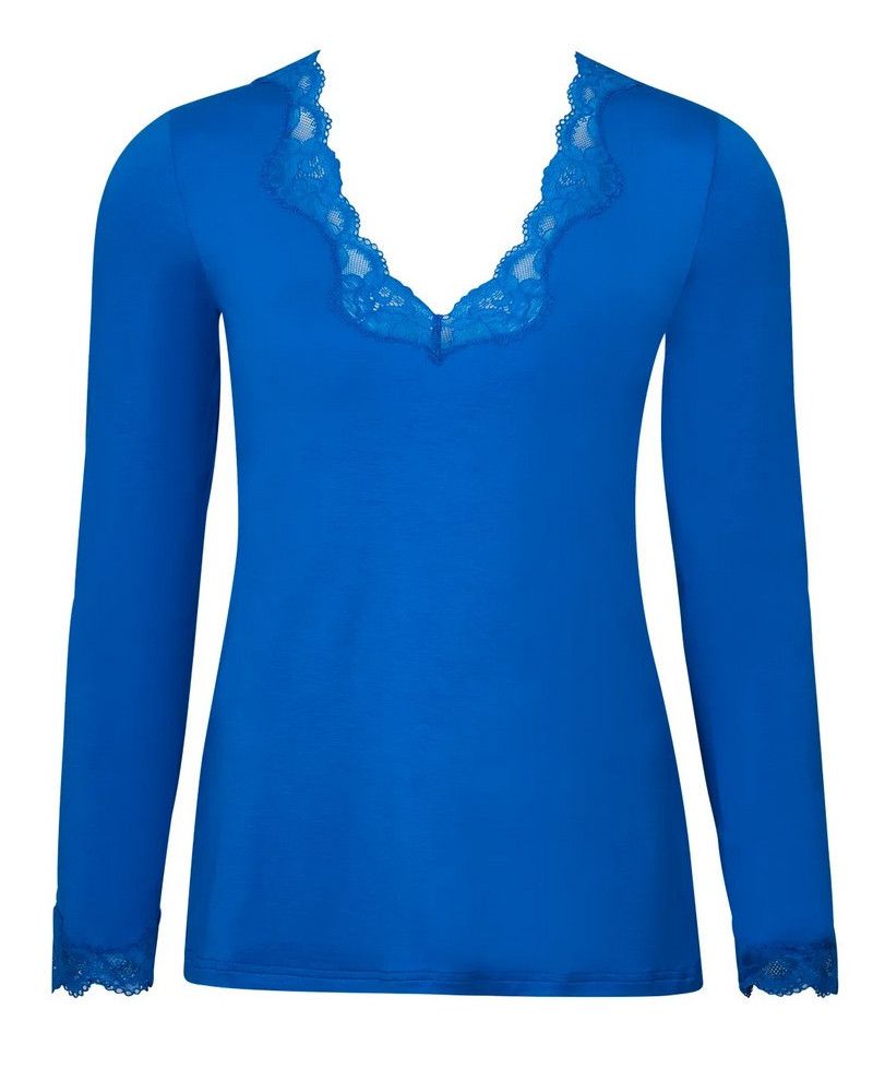 Tee shirt long sleeves V-neck Antigel Simply Perfect (Stricto Cobalt)