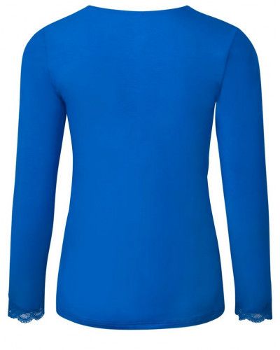 Camiseta mangas largas de interior cuello en V Antigel Simply Perfect (Stricto Cobalt)