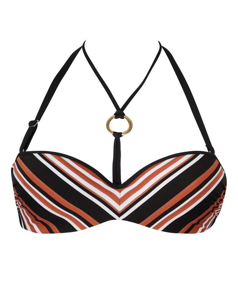 Sujetador de baño sin tirantes preformado Antigel L'Antigel Globe (Auburn Rayé)