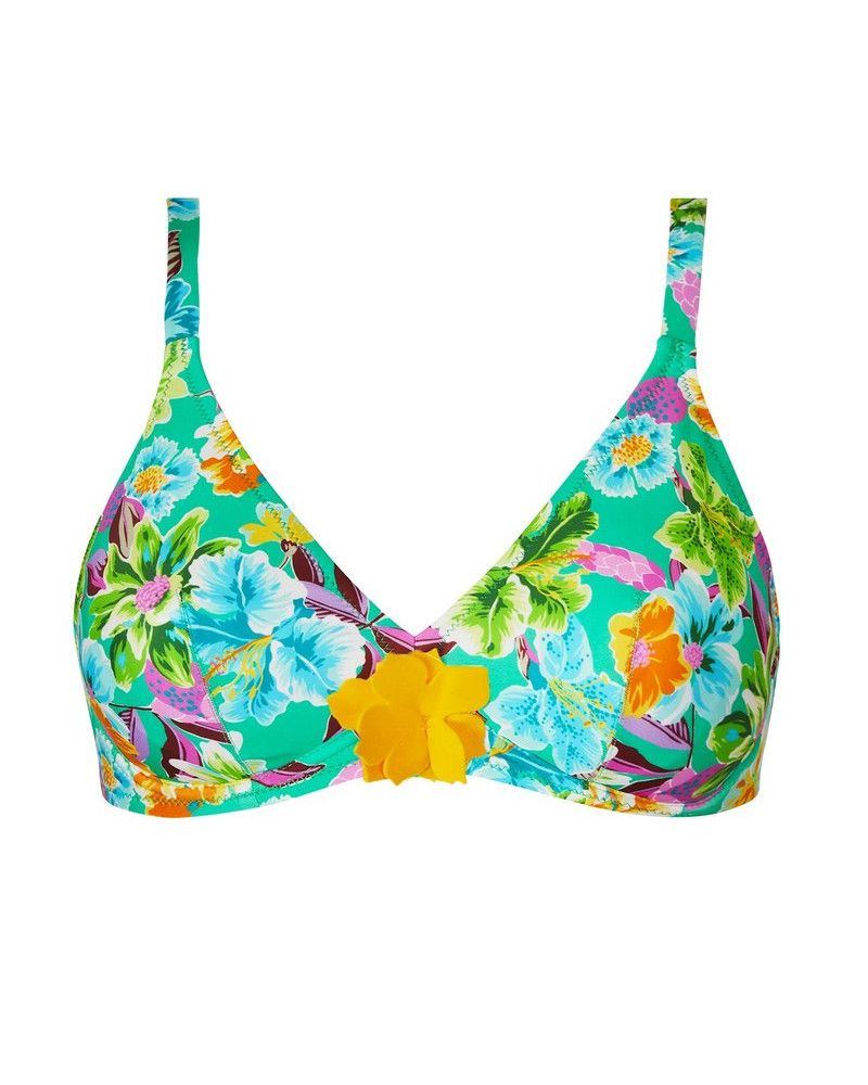 Underwired triangle bath bra Antigel La Feminissima (Vert Emeraude)