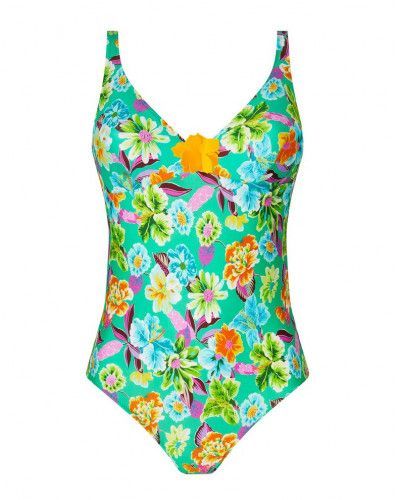 Maillot de bain une pièce nageur maintien Antigel La Feminissima (Vert Emeraude)