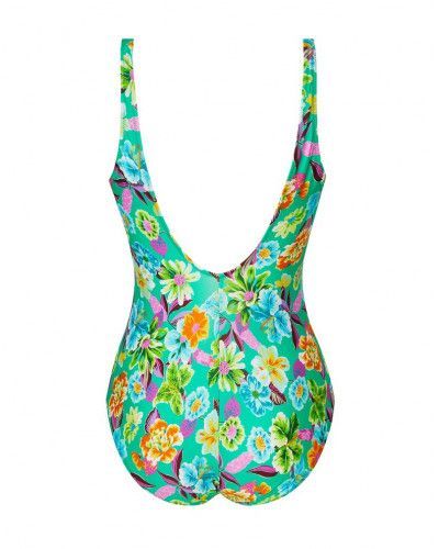 One-piece support swimsuit Antigel La Feminissima (Vert Emeraude)