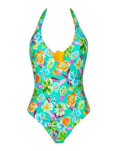 Maillot de bain une pièce dos nu nageur avec maintien Antigel La Feminissima (Vert Emeraude)