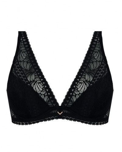 Sujetador de espuma Fancy 1/2 Antigel Atelier Séduction (Negro)