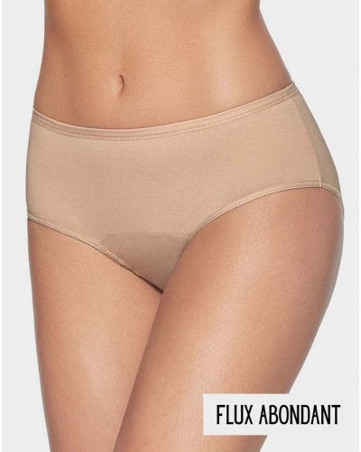 Slip menstruel taille haute Impetus Ecocycle Period (Beige)