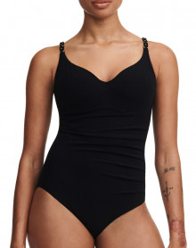 Underwired one-piece swimsuit Chantelle Emblem (Black)
