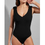 V-neck one-piece swimsuit without underwire Empreinte Kiss (Black)