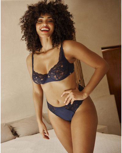 Soutien-gorge corbeille à armatures Sans Complexe Lily (Bleu Marine)