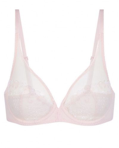 Sujetador con aros escote profundo Simone Pérèle Délice (Poudre)