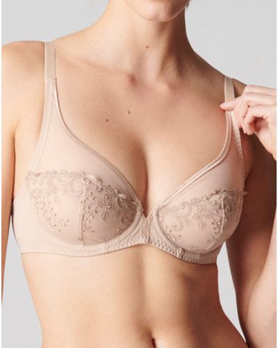 Underwired bra with plunging neckline Simone Pérèle Délice (Peau)