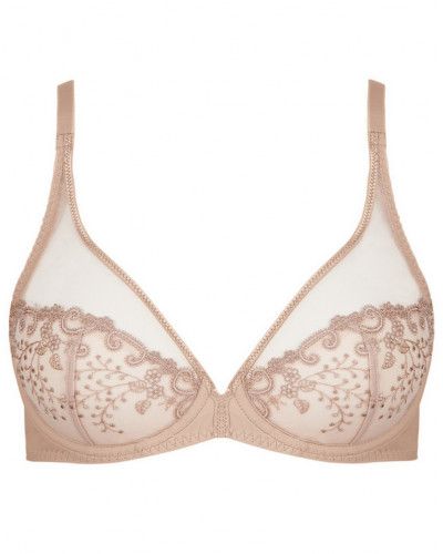 Underwired bra with plunging neckline Simone Pérèle Délice (Peau)