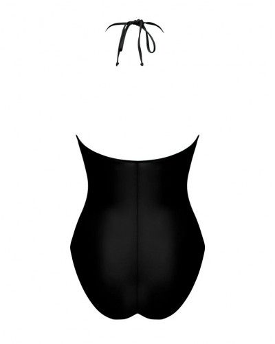 Maillot de bain une pièce nageur maintien Antigel La Jet-Setteuse (Noir)