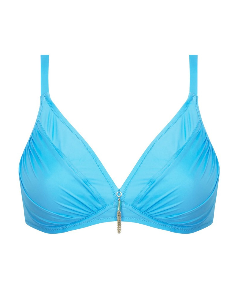 Soutien-gorge de bain armatures triangle Antigel La Jet-Setteuse (Turquoise)