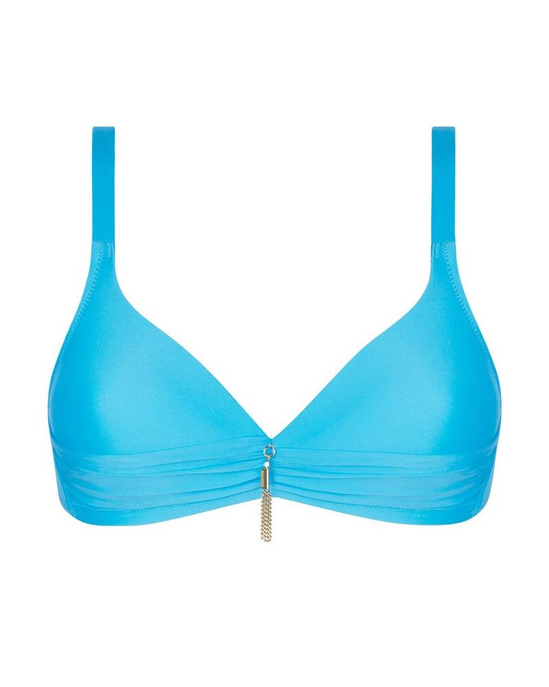 Sujetador de baño triángulo preformado Antigel La Jet-Setteuse (Turquoise)