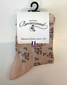 Chaussettes femme Maison Broussaud La Roseraie (Rose)