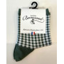 Women socks Maison Broussaud La Vichy (Blanchi/Kaki)