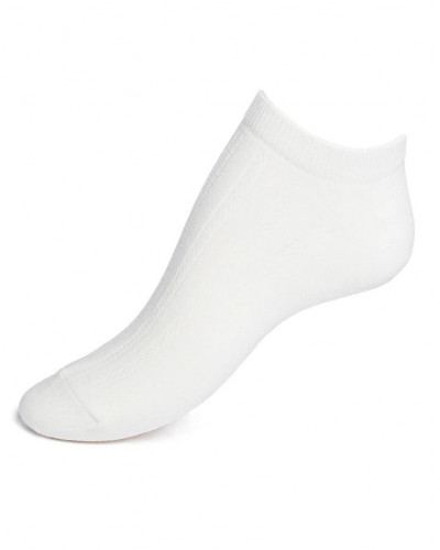 Calcetines de mujer en algodón Maison Broussaud Les Côtes Ajourées (Ecru)