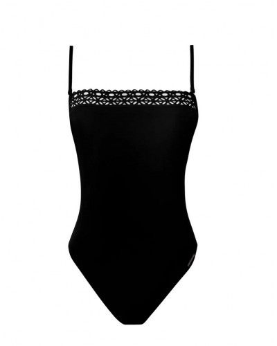 Bañador bandeau de una pieza con concha Lise Charmel Ajourage Couture (Negro)