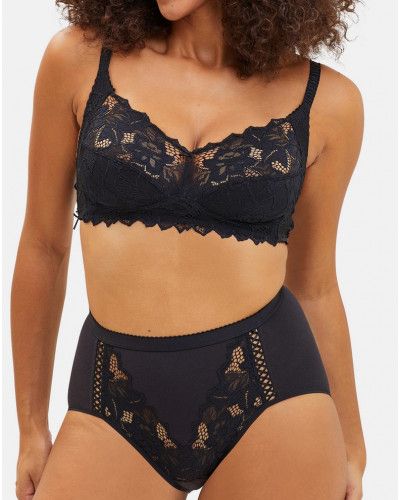Brief high-waisted Sans Complexe Coton d'arum (Black)