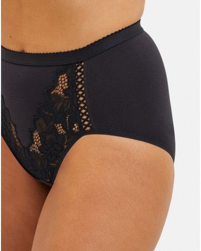 Brief high-waisted Sans Complexe Coton d'arum (Black)