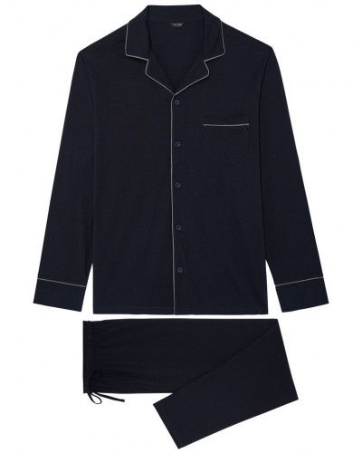 Pyjama long HOM Albert 100% coton (Marine)