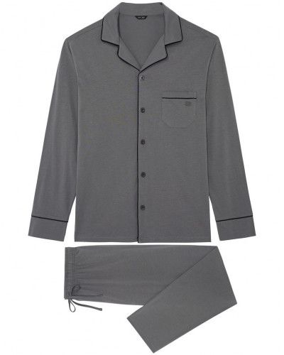 Long pyjamas HOM Albert 100% cotton (Gris)