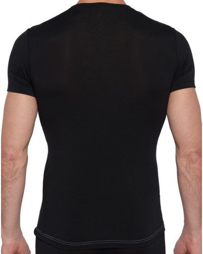 Round-neck Tencel Mariner T-shirt (Black)