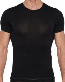 Camiseta cuello redondo de Tencel Mariner (Negro)
