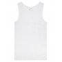 Camiseta sin mangas 100% algodón costilla fina Marcel Mariner (Blanco)