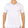 Camiseta de cuello en V 100% algodón jersey mercerizado Louis Mariner (Blanco)