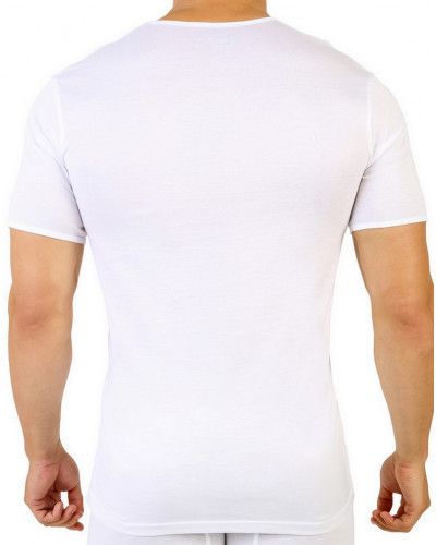 Camiseta de cuello en V 100% algodón jersey mercerizado Louis Mariner (Blanco)