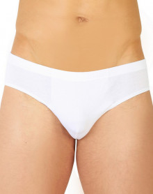 Low-rise briefs 100% mercerized cotton jersey Jules Mariner (White)