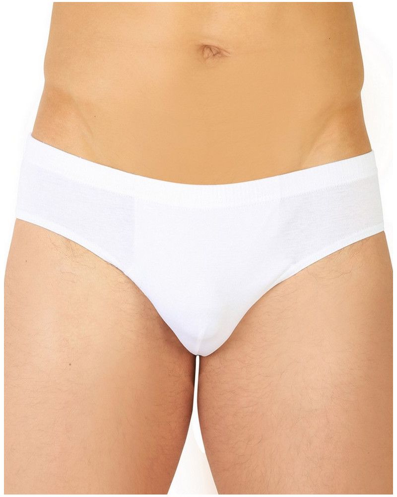 Low-rise briefs 100% mercerized cotton jersey Jules Mariner (White)