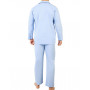 Pyjama long ouvert en 100% coton chaine et trame Mariner (Azur)