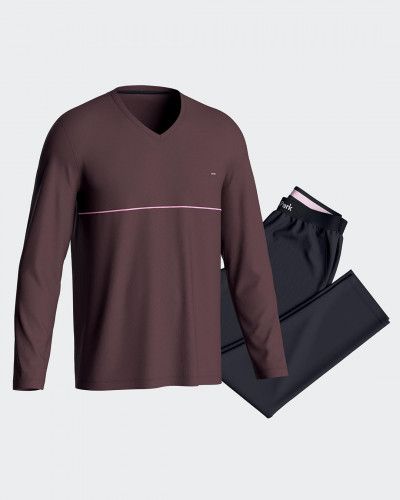 Pijama largo 100% algodón Eden Park H52 (BN013)