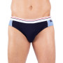 Low-rise two-tone knit and organic cotton briefs Mariner (Navy)