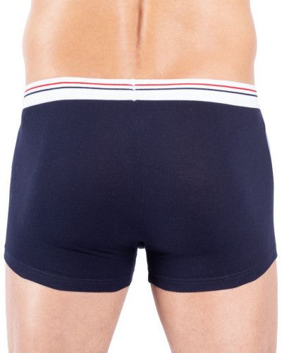 Shorty à découpes bi-colores en maille piquée et coton bio Mariner (Marine)