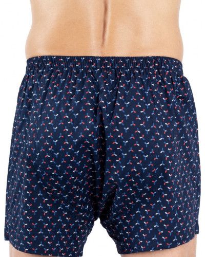 Lot de 2 caleçons imprimé vichy 100% coton chaine et trame Mariner (Marine/Rouge)