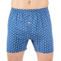 Pantalón corto con vuelo estampado 100% algodón jersey mercerizado Mariner (Bleu)