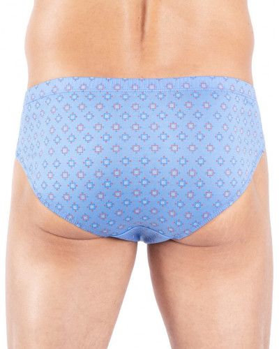 Pack of 2 low-rise briefs in 100% mercerized jersey cotton Mariner (Marine/Ciel)
